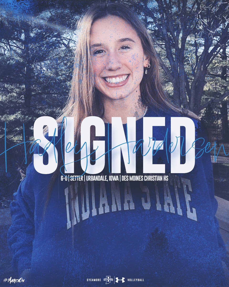 Signed, sealed, officially a Sycamore! ✍️

Welcome home <a href="/HadleyHardersen/">Hadley Hardersen</a> 💙🤍

#MarchOn | #TreesUpRootsDown