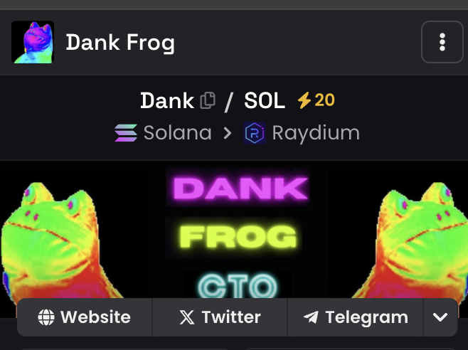 DankfrogCTO's tweet photo. Some $DANK-ster paid for another 10x BOOST on dexscreener! 

Dude must have laser sharp 360noscope vision https://t.co/ZfJVK2Z0Wl