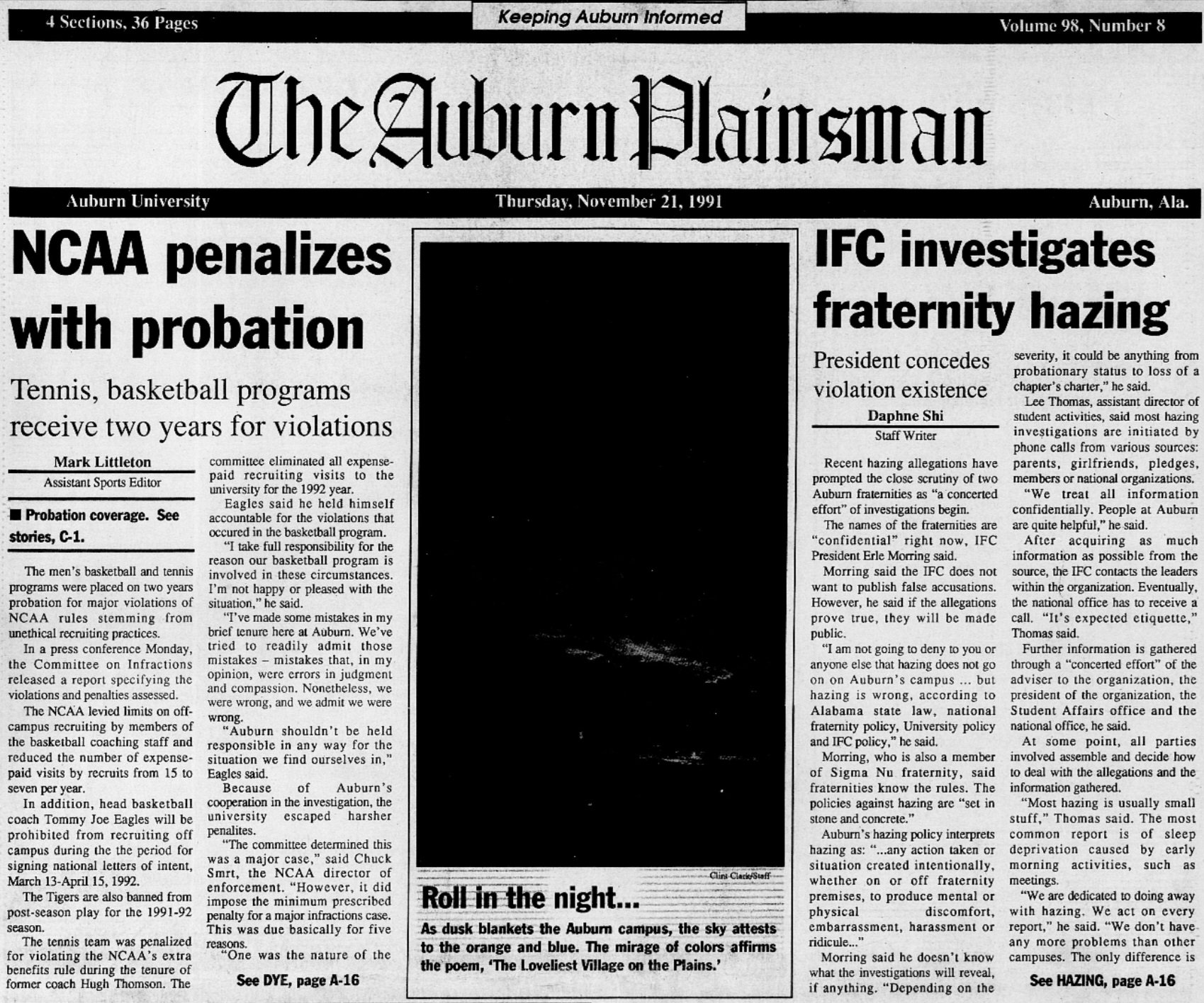 NIL vs NLI على X: &ldquo;NCAA Violation OTD (1991) Auburn University was 