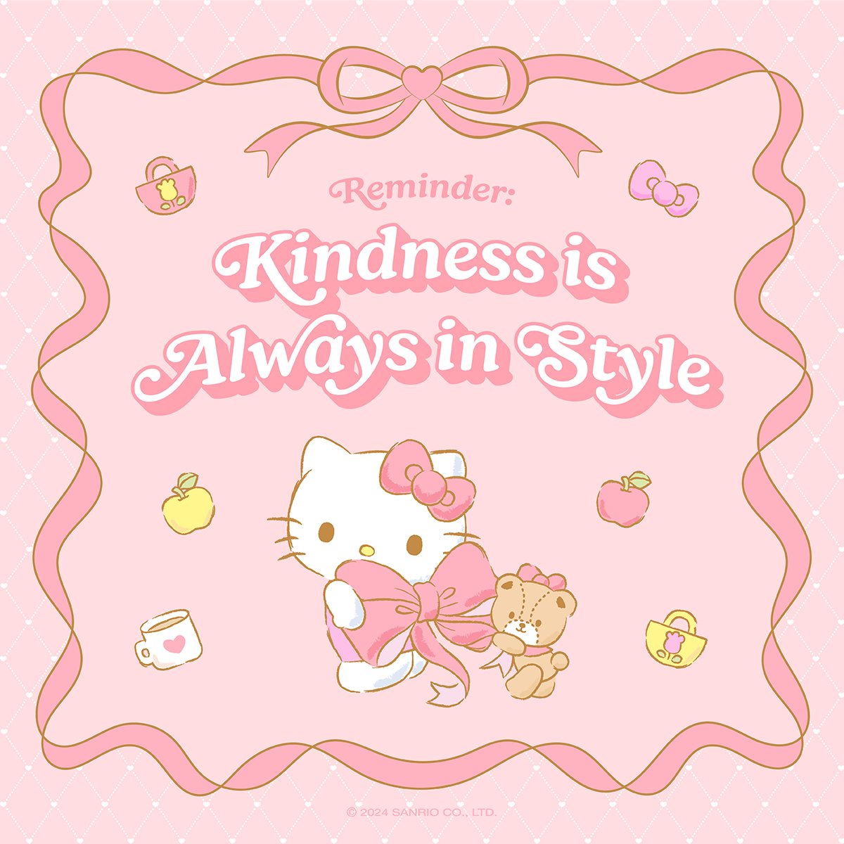 sanrio's tweet photo. Friendly reminder 🎀✨ #mondaymotivation https://t.co/WIpwbIOJeT