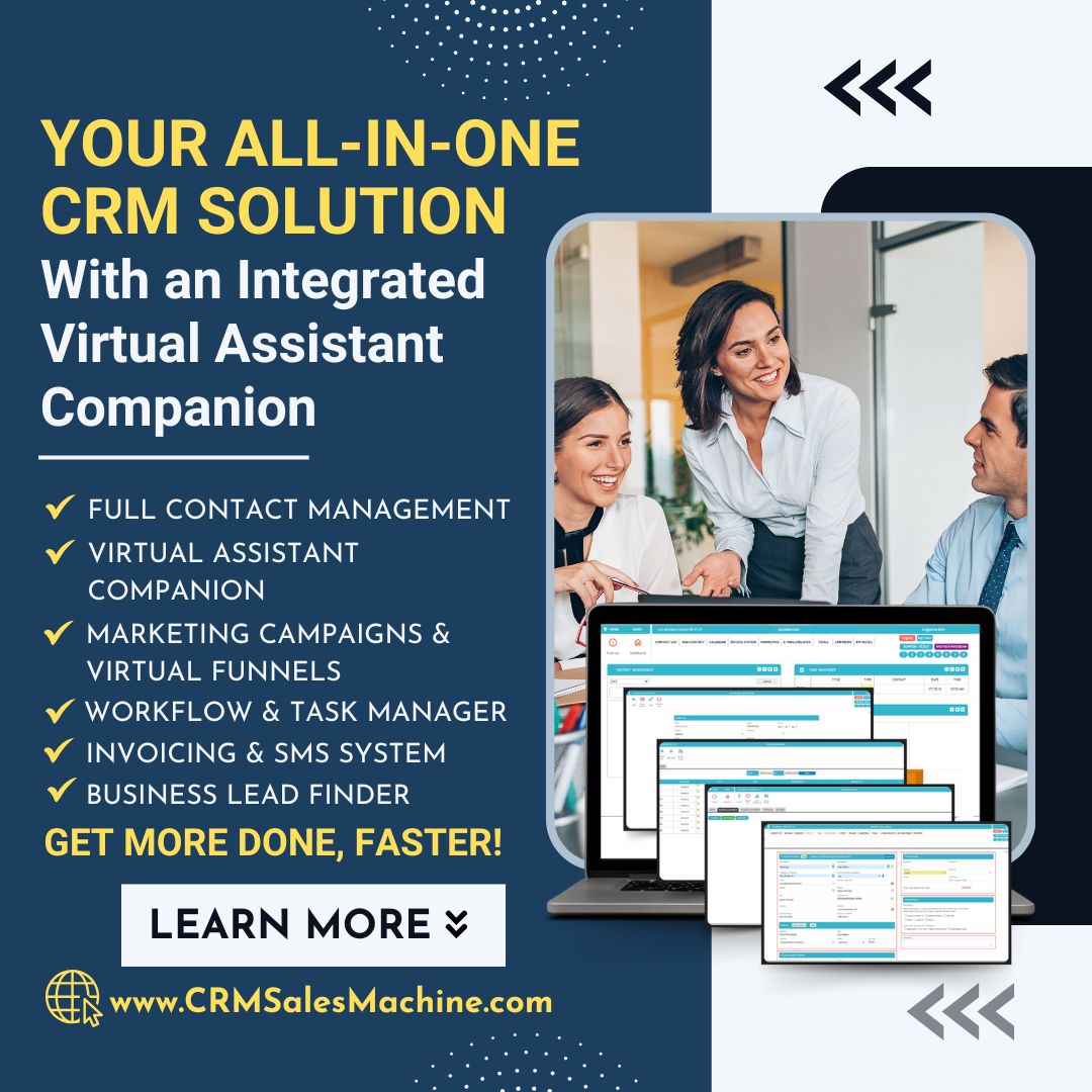 LMRINTL's tweet image. Simplify Client Outreach with One-Click VA Access — All Without Sacrificing Data Security!

Visit CRMSalesMachine.com to learn more or book a demo at LMRCalendar.com

#CRMSoftware #CRMProgram #CRMSystem #VASystem #CRMwithVACompanion #CustomerRelationshipManagement
