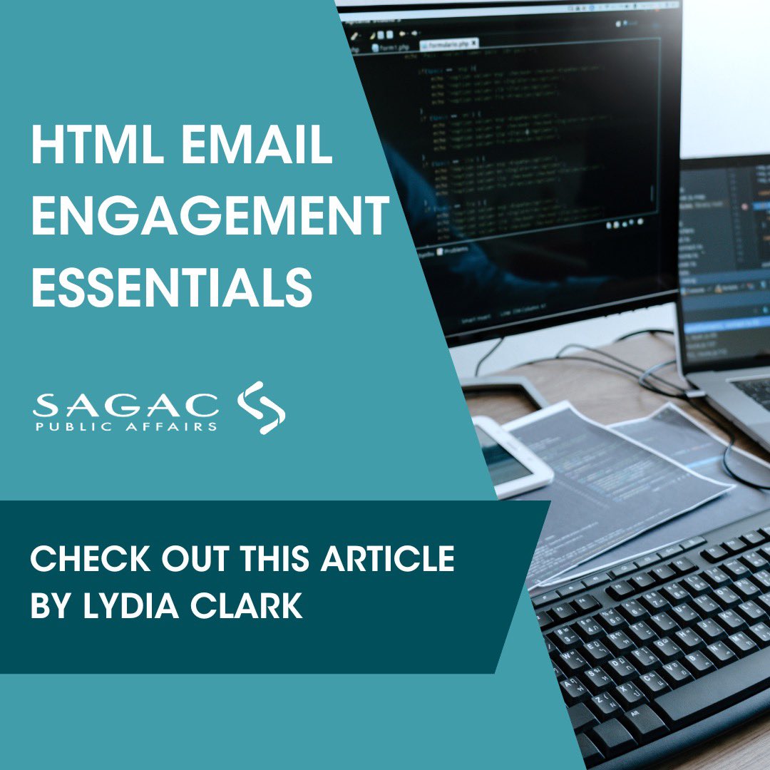 Check out our latest article to learn how to effectively use HTML email for your program’s success. 

sagac.com/post/html-emai…

#Sagac #PublicAffairs #HTML #Email