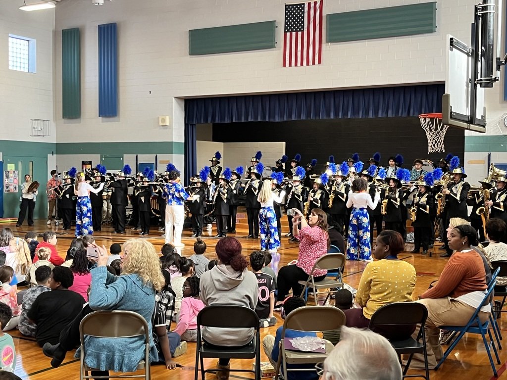 On Monday, the <a href="/BunnellBulldogs/">Bunnell Bulldogs</a> and <a href="/SHSRed_Devils/">Stratford High School</a> Marching Band and Color Guard visited our school to put on a wonderful performance!  #includeengageinspire