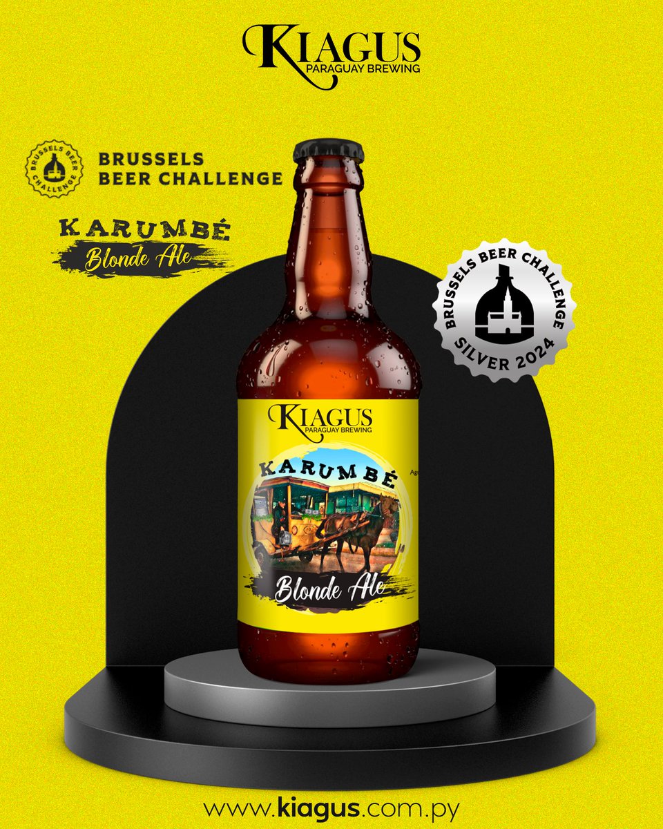Inciamos la semana con esta super noticia 🥈en la Brusels Beer Challenge #kiaguspybrewing #cervezaparaguaya