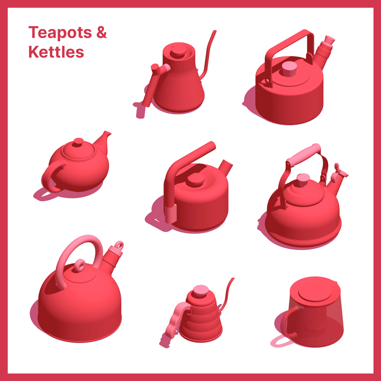 dimensionscom's tweet photo. Objects: A collection of designer teapots and kettles, perfect for adding charm to your kitchen designs. 3D and 2D downloads available online. #tea #teapot #kettle #kitchen #architecture #interiors #dimensions #drawings #illustrations #design #CAD #arts #art #designcad #teapots https://t.co/T7NGYyXtgZ