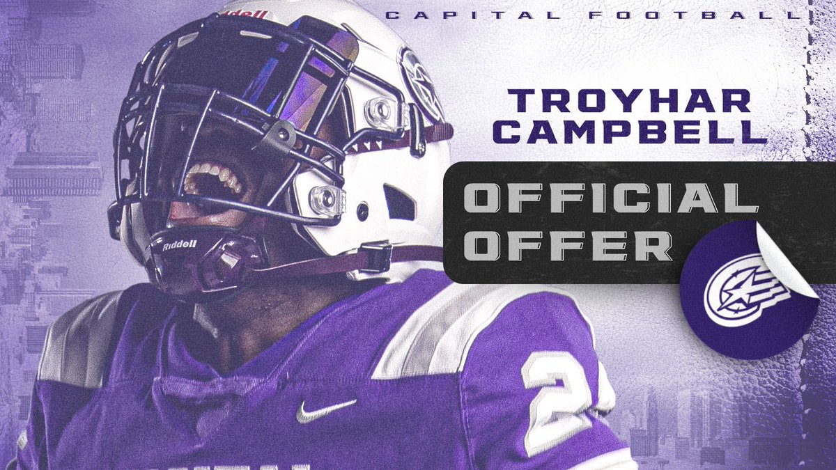 Troyhar Campbell (@tr0yhar) on Twitter photo After speaking with @Coachalexander I am thankful to receive my first offer from Capital University to further my education and continue playing the sport I love. Thank you to all of my youth and high school football coaches/teammates. <a href="/CoachElauer51/">Coach Lauer</a> <a href="/AaronFrana/">Aaron Frana</a> @MPHS_Football After speaking with @Coachalexander I am thankful to receive my first offer from Capital University to further my education and continue playing the sport I love. Thank you to all of my youth and high school football coaches/teammates. <a href="/CoachElauer51/">Coach Lauer</a> <a href="/AaronFrana/">Aaron Frana</a> @MPHS_Football