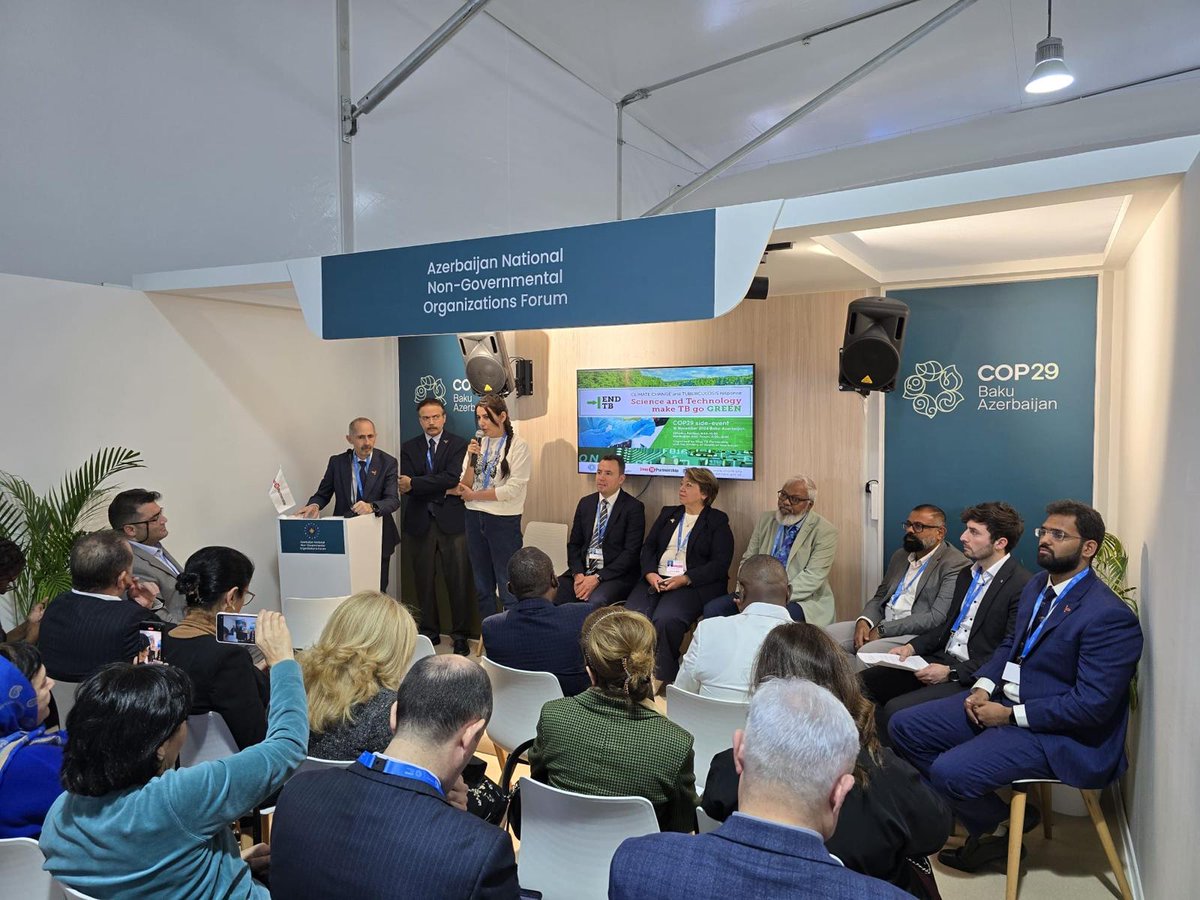 First Time Ever! #TB Is Discussed In The Side Events Of The Global #Climate Summit At <a href="/COP29_AZ/">COP29 Azerbaijan</a> 
Read more: mailchi.mp/stoptb.org/fir…

#EndTB @Cop29News <a href="/UNFCCC/">UN Climate Change</a>