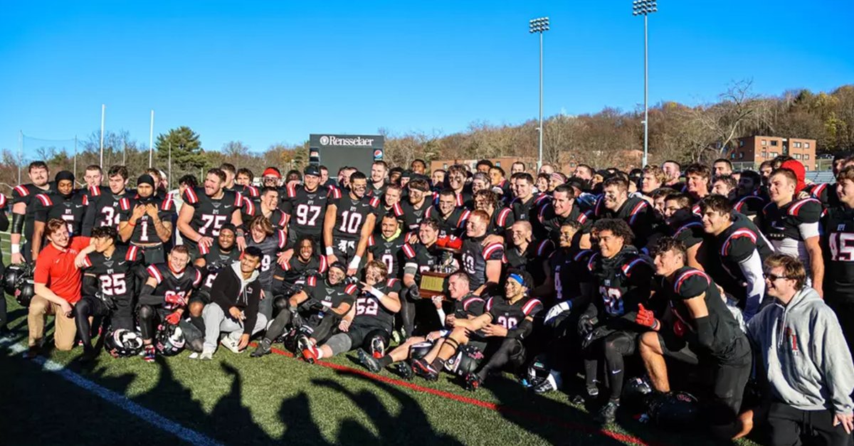 The Dutchman Shoes Trophy is back home at RPI after a thrilling 24-7 victory against Union College this weekend. #LetsGoRed