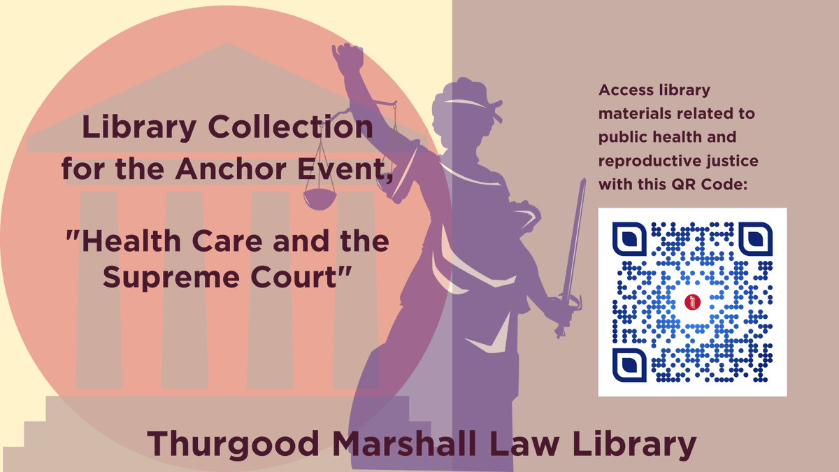 .@umdlawlibrary has gathered online and print materials in our collection for the <a href="/UMDLaw/">Maryland Carey Law</a> Anchor Event, "Health Care and the Supreme Court," at noon on Nov 18. law.umaryland.libguides.com/blog/Library-C…