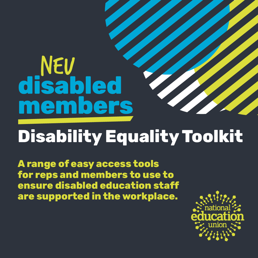 Find a range of easy access tools for reps and members to use to ensure disabled education staff are supported in the workplace. 

From workplace checklists to reasonable adjustments this toolkit is a practical guide for you to use to better the lives of disabled workers: