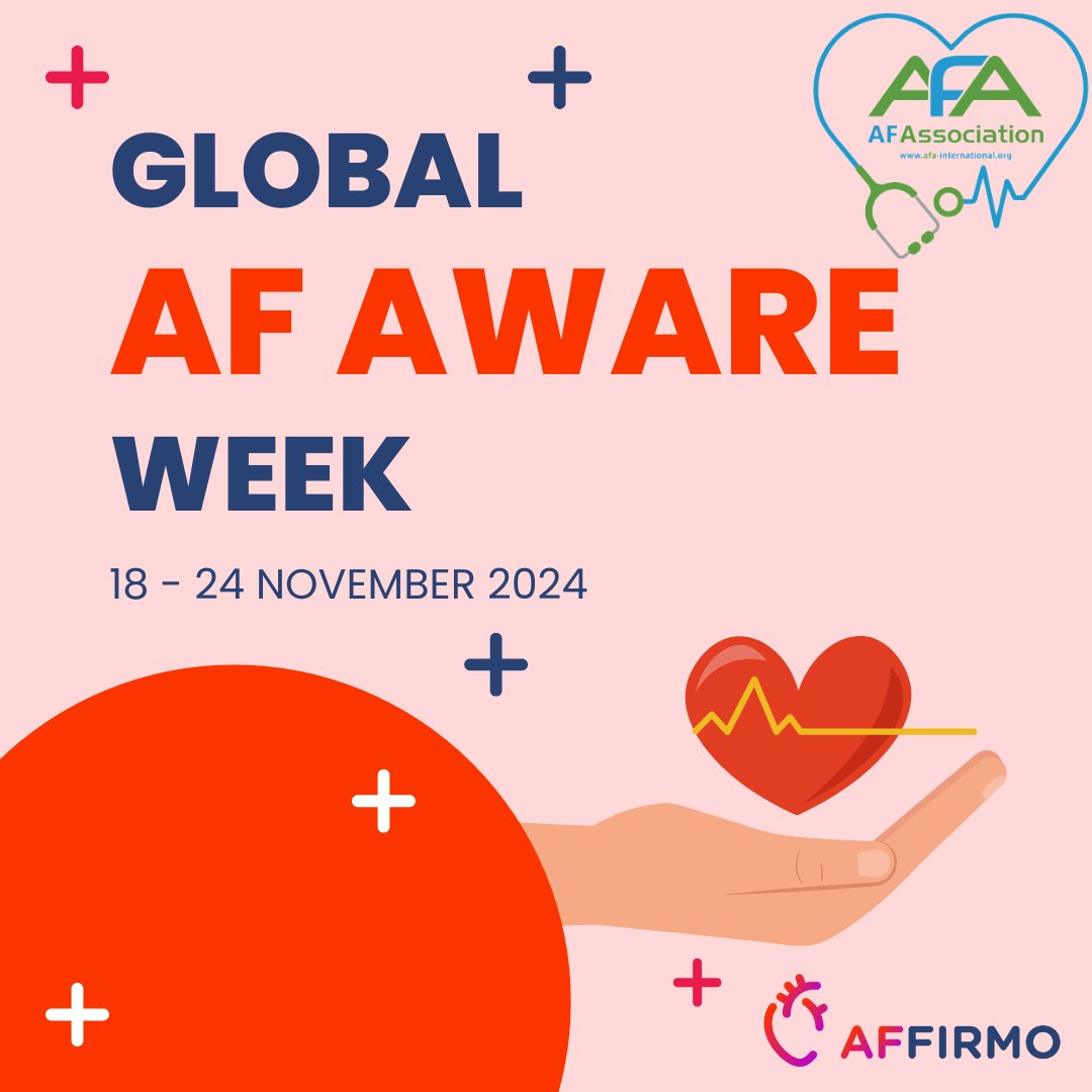 AFFIRMO Project (@affirmo_eu) on Twitter photo 🌍💓This week (18-24/11) we join <a href="/AtrialFibUK/">AF Association</a> effort to raise awareness about #AF, a heart rhythm disorder affecting millions worldwide. The theme "Hearts Beating, Minds Meeting" highlights the power of collaboration in improving AF care💓🌍
#GAFAW2024 #HeartsBeatingMindsMeeting 🌍💓This week (18-24/11) we join <a href="/AtrialFibUK/">AF Association</a> effort to raise awareness about #AF, a heart rhythm disorder affecting millions worldwide. The theme "Hearts Beating, Minds Meeting" highlights the power of collaboration in improving AF care💓🌍
#GAFAW2024 #HeartsBeatingMindsMeeting