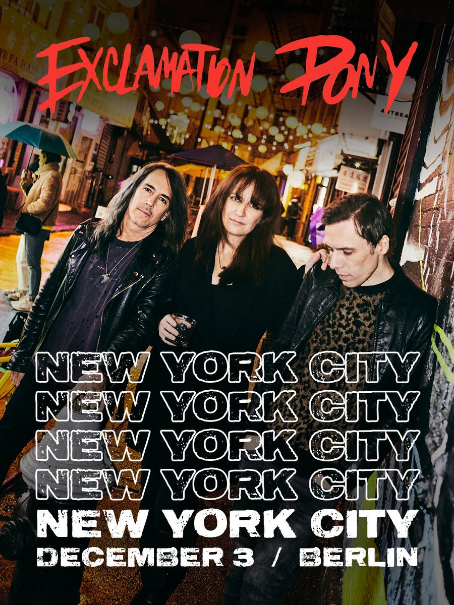 NYC! We’re playing you again…December 3rd at Berlin. Hope to see you all there x