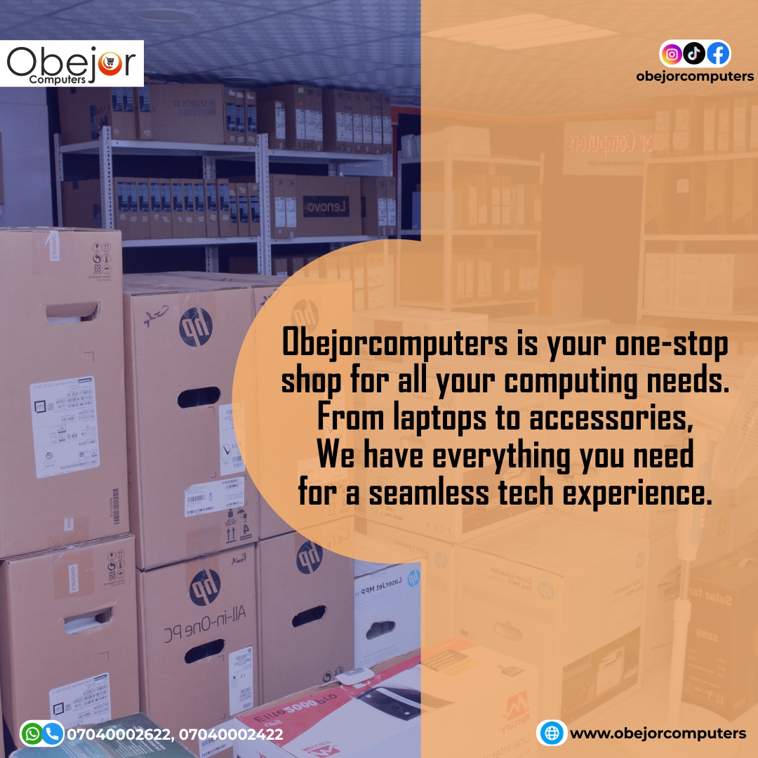obejorcomputers's tweet image. 🚀 Upgrade your tech game with the latest computing devices and accessories! 💻✨
☎Call/DM
Mike: 07040002422
#TechUpgrade #ComputingEssentials #GadgetGoals #TechAddict #LaptopLove #AccessoryGame #TechToys #SmartDevices #ProductivityBoost #TechLife #GearUp #TechSale #WorkSmart