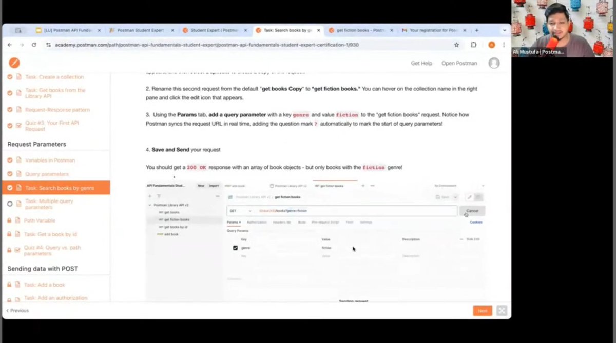 DivyarajGohil23's tweet image. Learning about APIs with @ialimustufa at @letsupgrade_in
Are you ready to take your API testing and development skills to the next level? Join the #PostmanChallenge organized by LetsUpgrade and dive deep into the world of Postman!
@getpostman #PostmanStudent