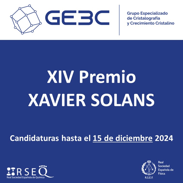 📣Os recordamos que la convocatoria de la XIV edición del 🏅 premio XAVIER SOLANS patrocinado por <a href="/bruker/">Bruker</a>  se encuentra abierta hasta el 15 de diciembre!
▶️ge3c.rseq.org/wp-content/upl…