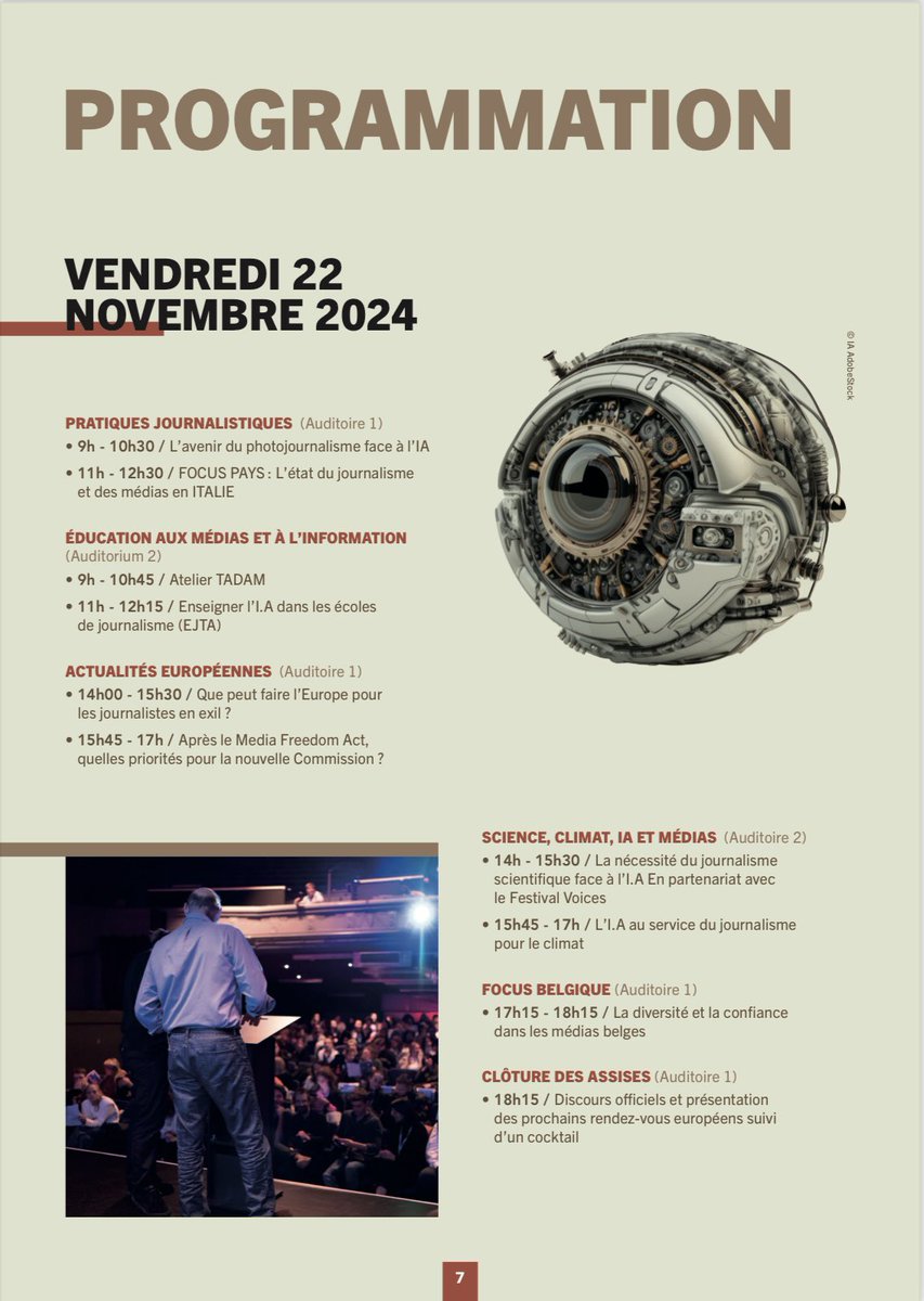 DEMANDEZ LE PROGRAMME 🔈
Les Assises Européennes du Journalisme, c'est dans 2 jours ! 
🇪🇺📍IHECS
📆20/21/22 novembre 2024
🤖Programme : journalisme.com/assises-de-bru…