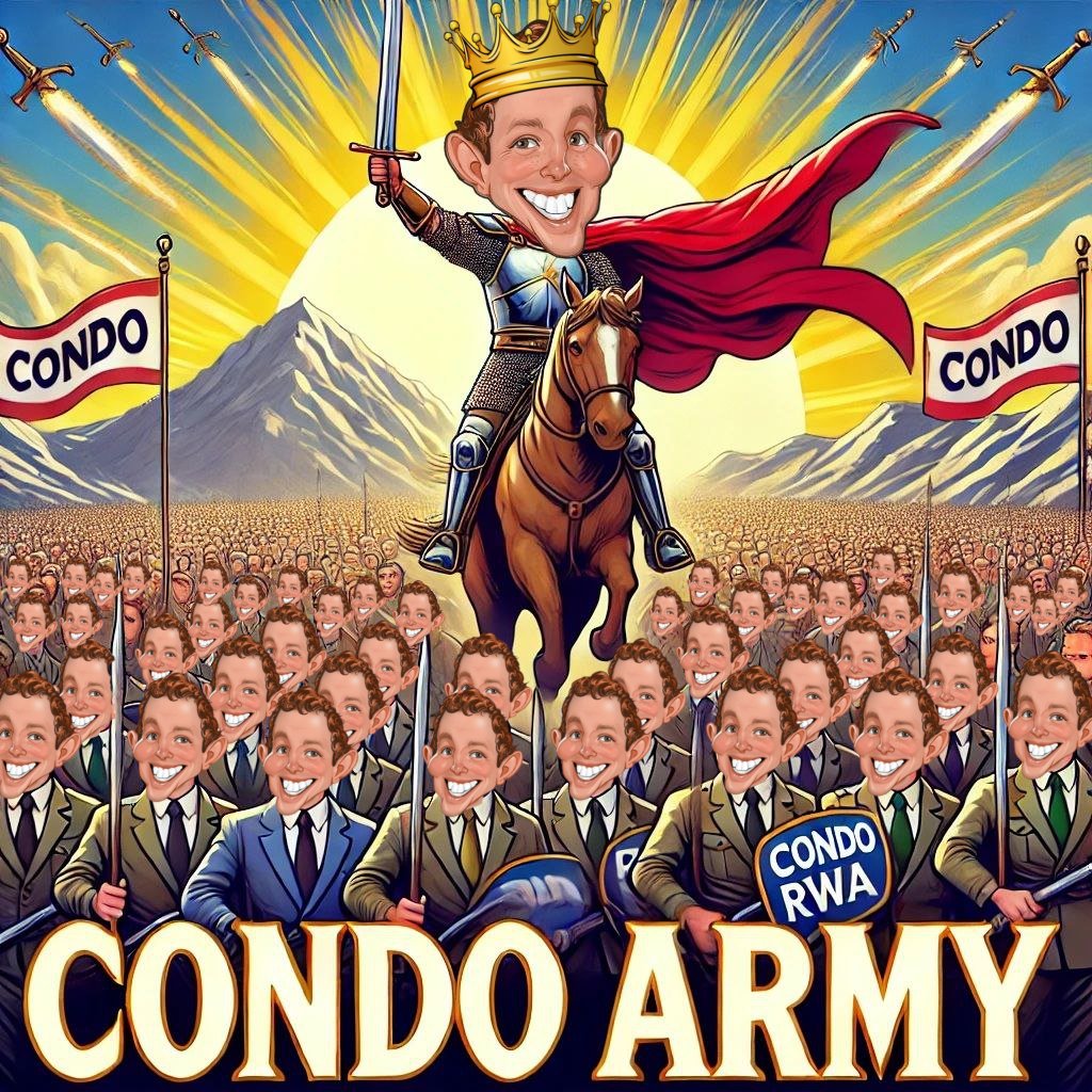 AriochEth's tweet photo. $CONDO is more than just a meme coin. 

🧱 They're building a future where digital assets meet real-world value.   

🤝 Join us on this exciting journey and be part of the revolution. 🚀  

Links to the @Condo_Base realms in the first comment 👇 https://t.co/FlUltMvhO9