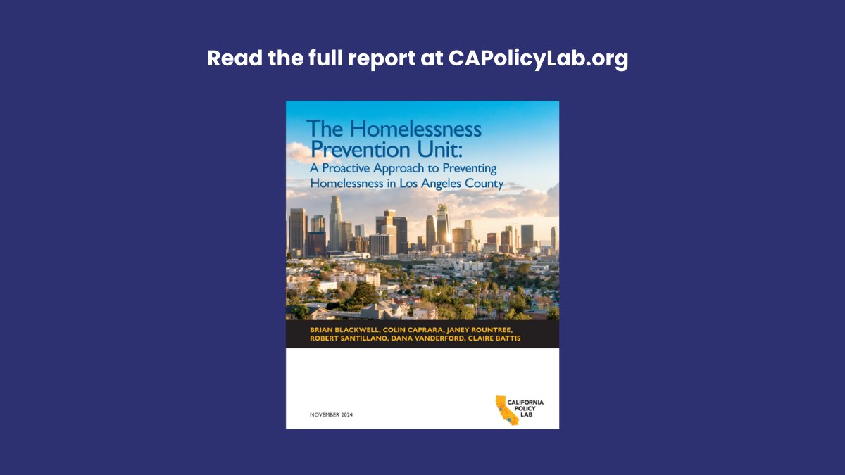 CAPolicyLab's tweet image. Explore the report’s insights here: bit.ly/HPUprogram and sign up for our Dec 5th webinar where CPL + LA County partners will share their insights about the program and report: berkeley.zoom.us/webinar/regist…  #PreventHomelessness #HousingStability #DataForGood (10/11)