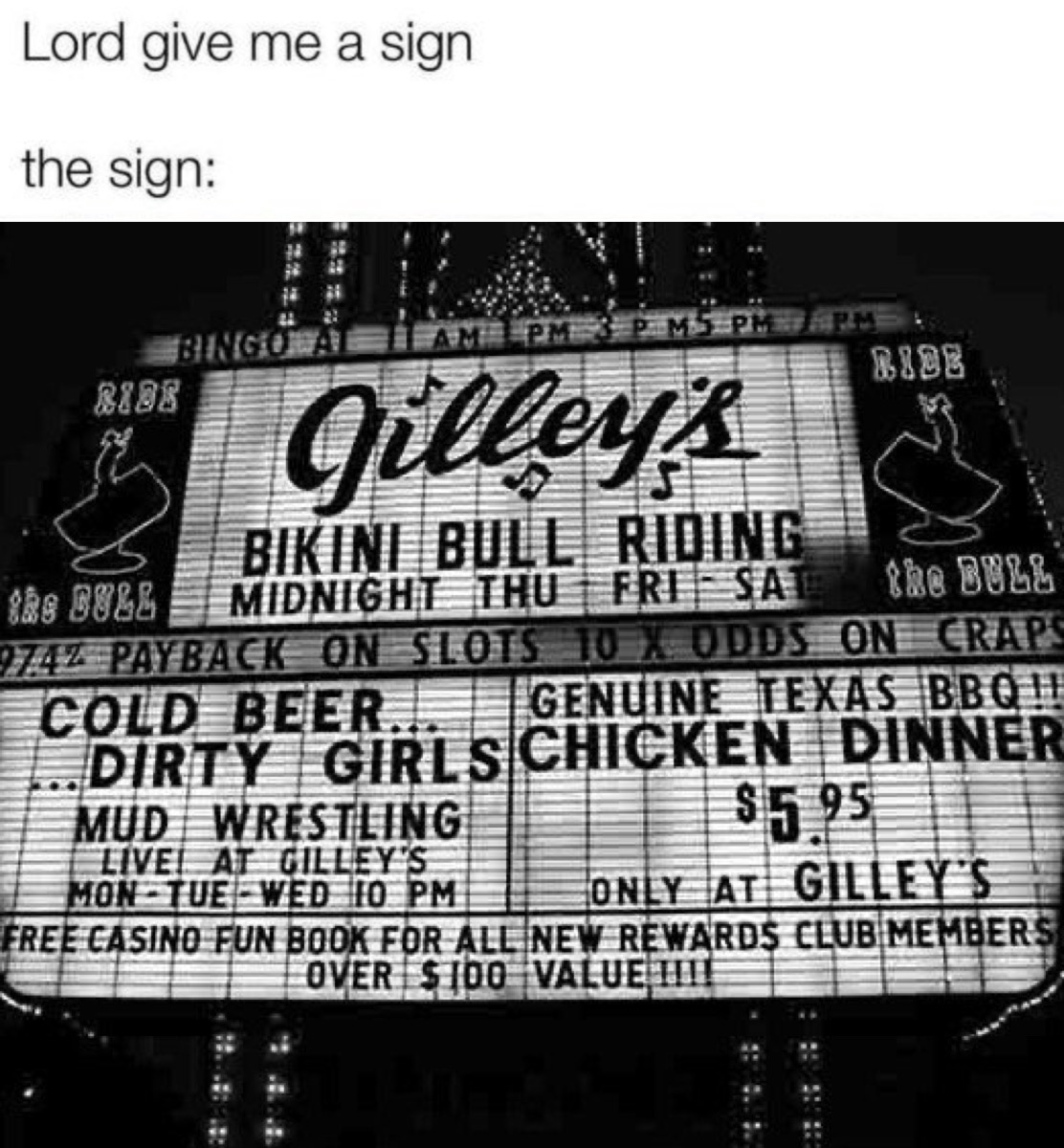 Lord give me a sign....