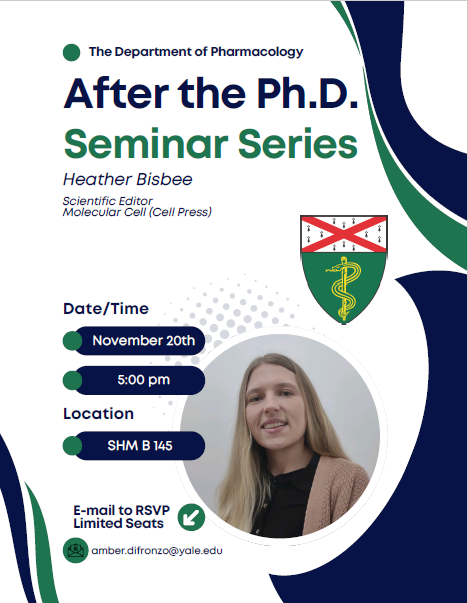 Yale Pharmacology Graduate Program (@yalepharmgrad) on Twitter photo This Wednesday, 11/20/24 @ 5pm.
Email amber.difronzo@yale.edu to reserve your spot!
<a href="/YalePharm/">Yale Pharmacology</a> This Wednesday, 11/20/24 @ 5pm.
Email amber.difronzo@yale.edu to reserve your spot!
<a href="/YalePharm/">Yale Pharmacology</a>