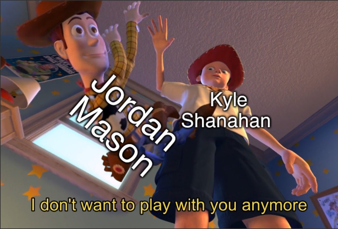 Jordan Mason went from 1 of the league's leading rusher's to the bench real quick