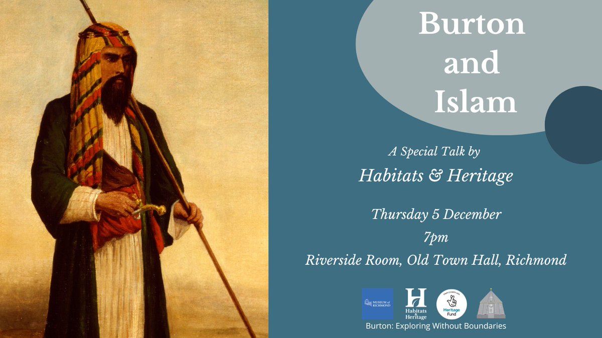 Join Tharik Hussain, Habitats &amp; Heritage Outreach &amp; Education Officer, for an enlightening talk exploring new perspectives on Sir Richard Burton’s journeys and his deep fascination with Islamic culture.
Details/Book: bit.ly/3Cgh7JF