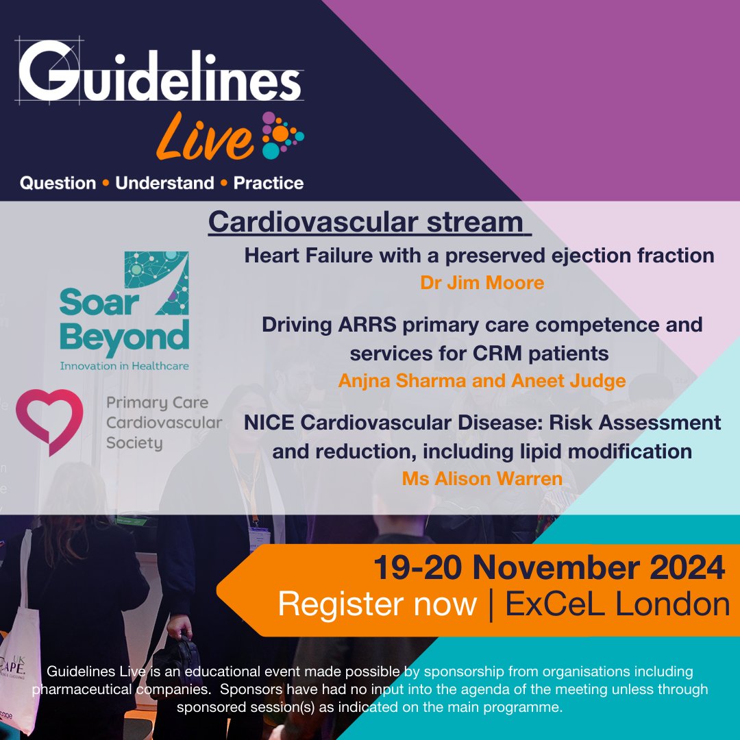 Guidelines Live from Medscape (@guidelineslive) on Twitter photo This afternoon at #GuidelinesLive 2024 we have our respiratory, cardiovascular 2, and musculoskeletal streams with sessions supported by <a href="/PCCS_UK/">Primary Care Cardiovascular Society</a> <a href="/pcrsociety/">PCRMM Society</a> <a href="/SoarBeyondLtd/">Soar Beyond Limited</a> and <a href="/RheumatologyUK/">BSR</a> - be sure to grab those seats! This afternoon at #GuidelinesLive 2024 we have our respiratory, cardiovascular 2, and musculoskeletal streams with sessions supported by <a href="/PCCS_UK/">Primary Care Cardiovascular Society</a> <a href="/pcrsociety/">PCRMM Society</a> <a href="/SoarBeyondLtd/">Soar Beyond Limited</a> and <a href="/RheumatologyUK/">BSR</a> - be sure to grab those seats!