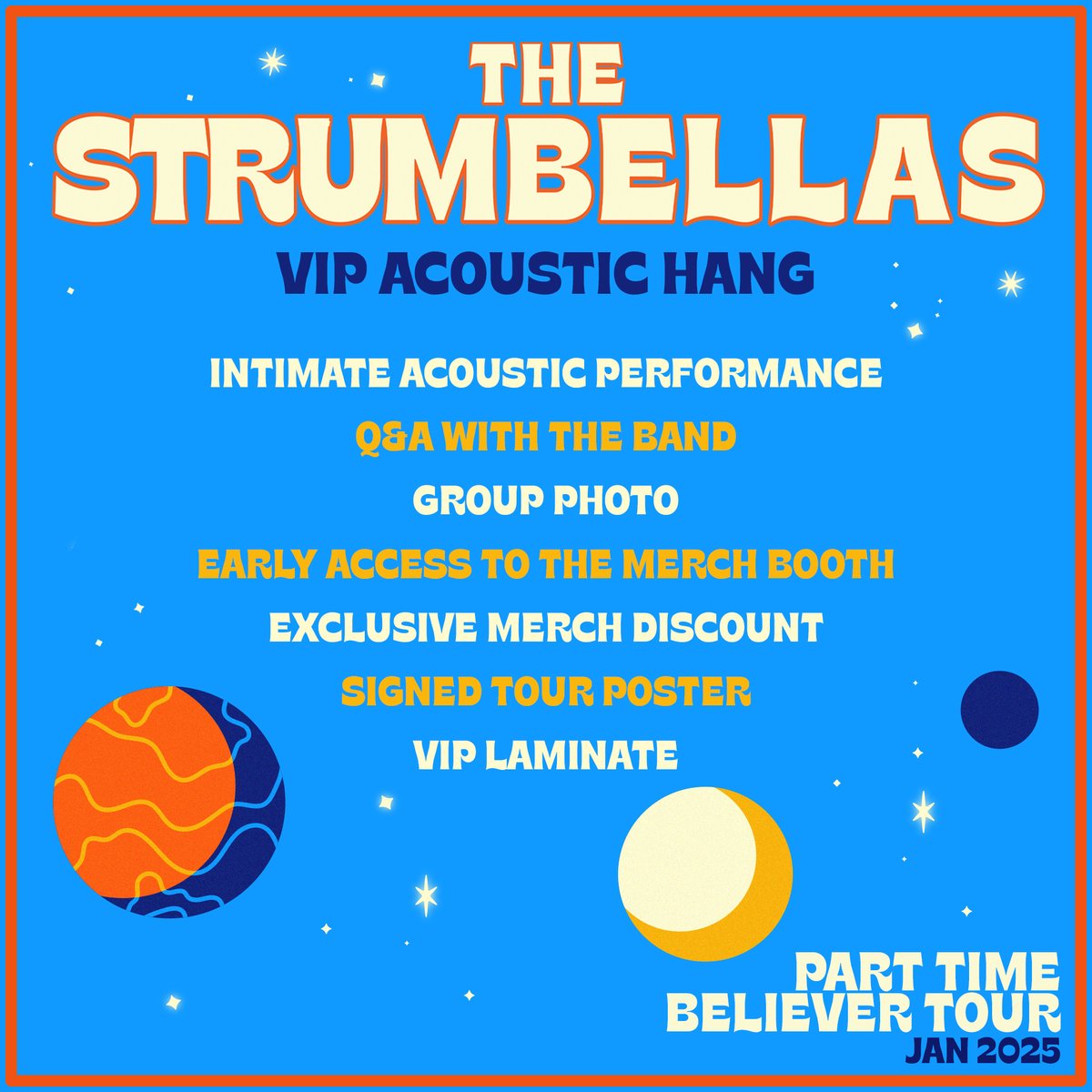 The Strumbellas (@thestrumbellas) on Twitter photo The last leg of the Part Time Believer tour is almost here! Excited to announce that <a href="/Wildermiss/">Wildermiss</a> will be joining us for these shows. AND we have just added a VIP upgrade experience that includes lots of fun stuff. Get the full details at thestrumbellas.ca/#tour The last leg of the Part Time Believer tour is almost here! Excited to announce that <a href="/Wildermiss/">Wildermiss</a> will be joining us for these shows. AND we have just added a VIP upgrade experience that includes lots of fun stuff. Get the full details at thestrumbellas.ca/#tour