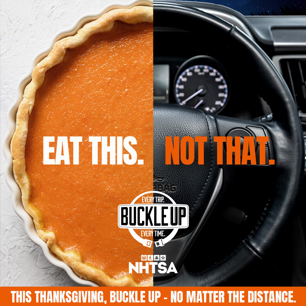 Thanksgiving is for turkey, not fender benders! Buckle up, drive sober, and stay alert—texting can wait, leftovers can’t. Arrive safely and make it a holiday to be thankful for!  #ThanksgivingTravel #UMBCEDHS #umbccahss