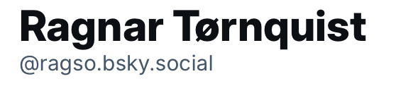 Ragnar Tørnquist tweet media