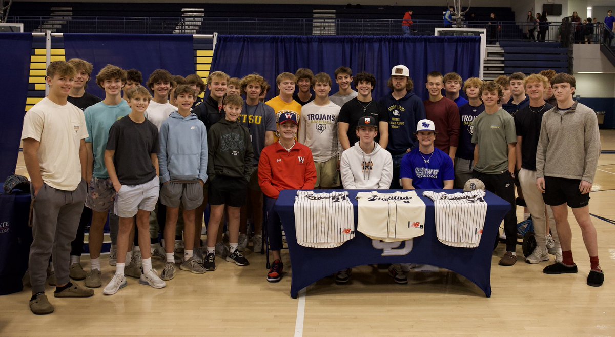 Soddy Daisy Baseball (@sd__baseball) on Twitter photo Early signing day was lit this year!!! 3 studs going to 3 great schools. We are excited for these guys and their families. Culmination of a lot of hard work. Can’t wait to go to war with these fellas in their senior campaign. <a href="/SaiVickers/">Sai Vickers</a> <a href="/thecooperpoe/">Cooper Poe</a> <a href="/CarsonFlint5/">Carson Flint</a> <a href="/sdathletics/">Soddy Daisy Trojans</a> Early signing day was lit this year!!! 3 studs going to 3 great schools. We are excited for these guys and their families. Culmination of a lot of hard work. Can’t wait to go to war with these fellas in their senior campaign. <a href="/SaiVickers/">Sai Vickers</a> <a href="/thecooperpoe/">Cooper Poe</a> <a href="/CarsonFlint5/">Carson Flint</a> <a href="/sdathletics/">Soddy Daisy Trojans</a>