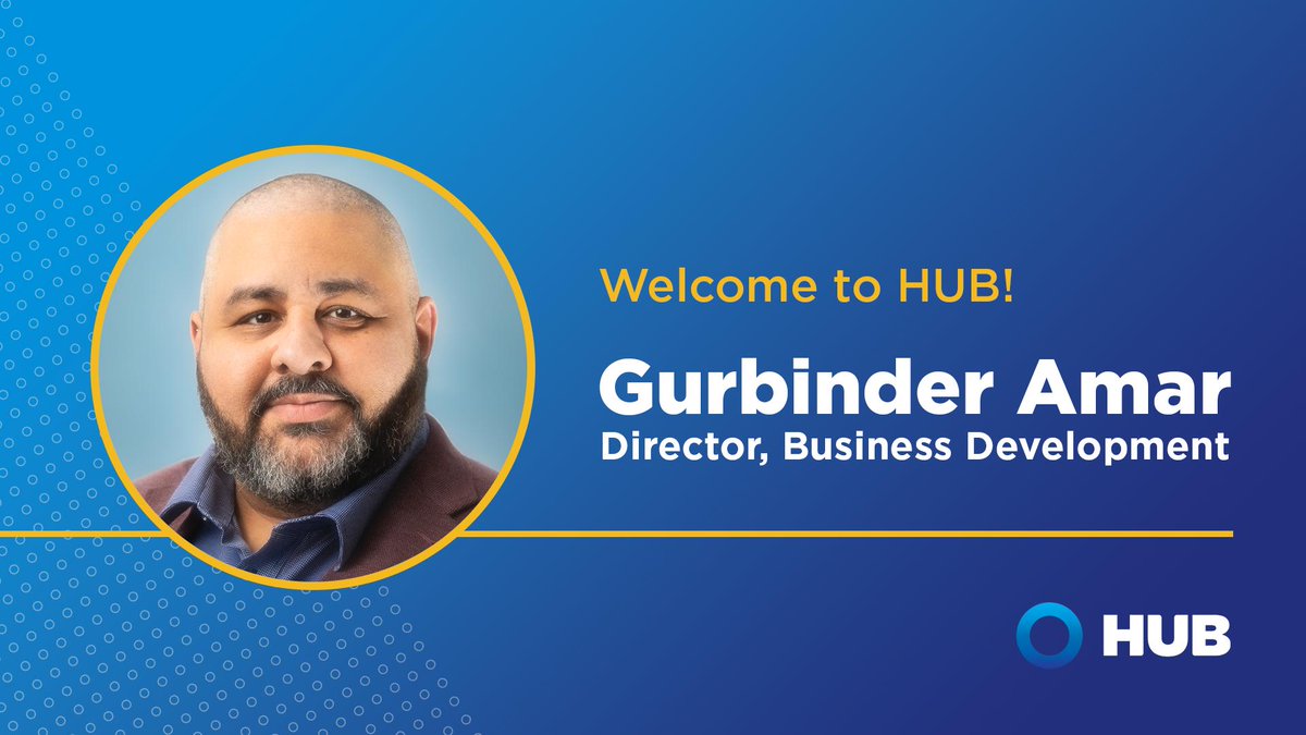 HUB is excited to introduce Gurbinder Amar as the Director of Business Development for HUB Financial! #HUBFinancial
