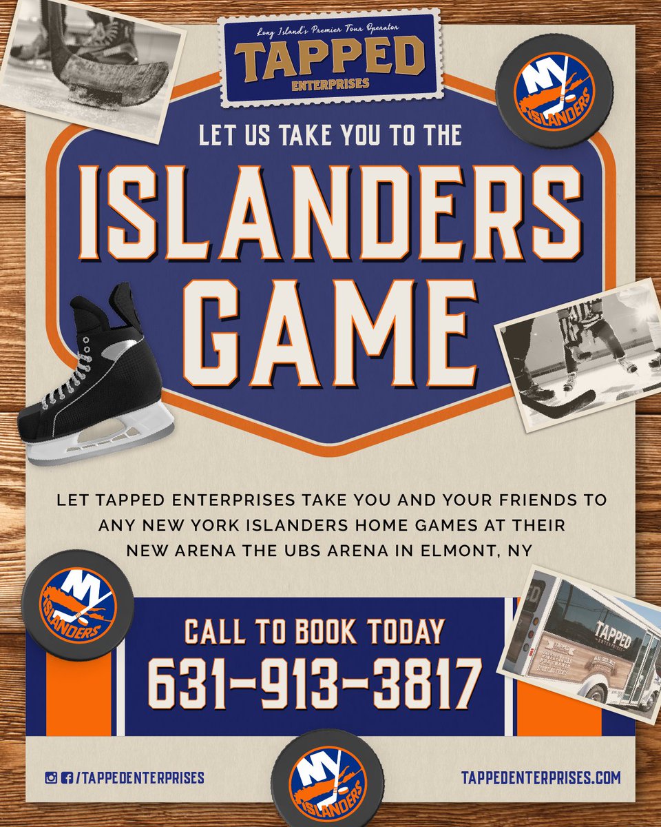 TappedEnt's tweet image. Planning on going to an Islanders Game? Let Tapped make the ride easier to get there!