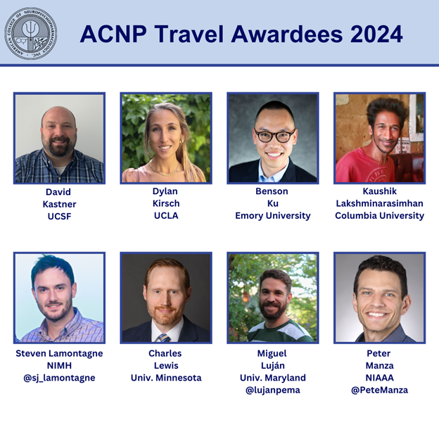 Neuropsychopharmacology (@npp_journal) on Twitter photo Here is our final group of wonderful <a href="/ACNPorg/">ACNP</a> Travel Awardees just ahead of #ACNP2024! đź’«
Read more below 👇about David Kastner, Dylan Kirsch, Benson Ku, Kaushik Lakshminarasimhan, <a href="/sj_lamontagne/">Steven J Lamontagne, PhD</a>, Charles Lewis, @lujanpema, and <a href="/PeteManza/">Pete Manza</a> Here is our final group of wonderful <a href="/ACNPorg/">ACNP</a> Travel Awardees just ahead of #ACNP2024! 💫
Read more below 👇about David Kastner, Dylan Kirsch, Benson Ku, Kaushik Lakshminarasimhan, <a href="/sj_lamontagne/">Steven J Lamontagne, PhD</a>, Charles Lewis, @lujanpema, and <a href="/PeteManza/">Pete Manza</a>