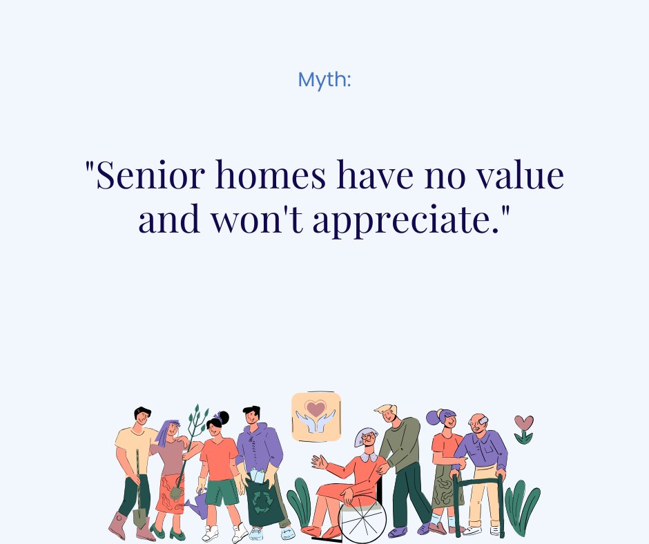 JonathanGi23295's tweet photo. Debunked: Many senior properties can still appreciate in value, especially if they're located in desirable areas or near amenities that cater to older adults. Market trends, location, and home condition play significant roles in property values.

#SeniorRealEstate #Propert https://t.co/3JKzpHBn5N