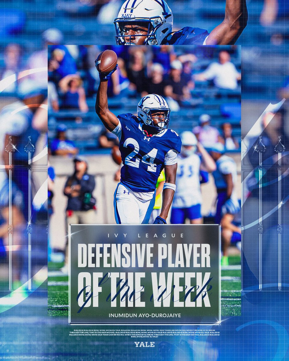 Big time performance ➡️ Ivy Co-Defensive Player of the Week 🌿

📰 t.ly/Uywfh | #Team151