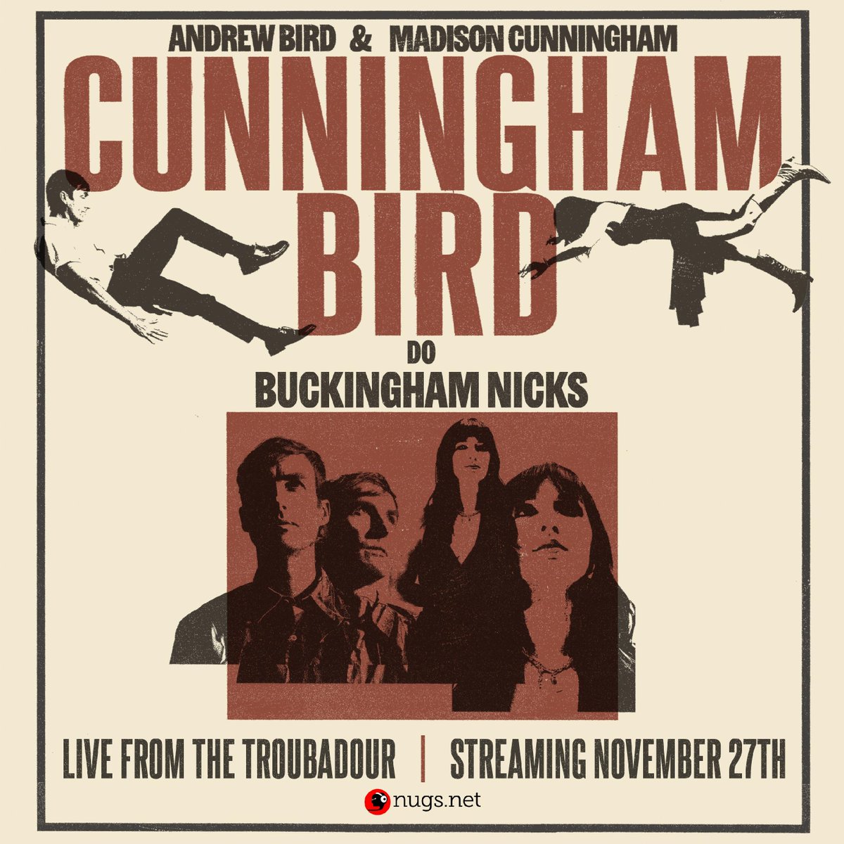 Cunningham Bird: Live from the Troubadour, premiering exclusively on <a href="/nugsnet/">nugs.net</a> 11/27.  Tickets are available now.