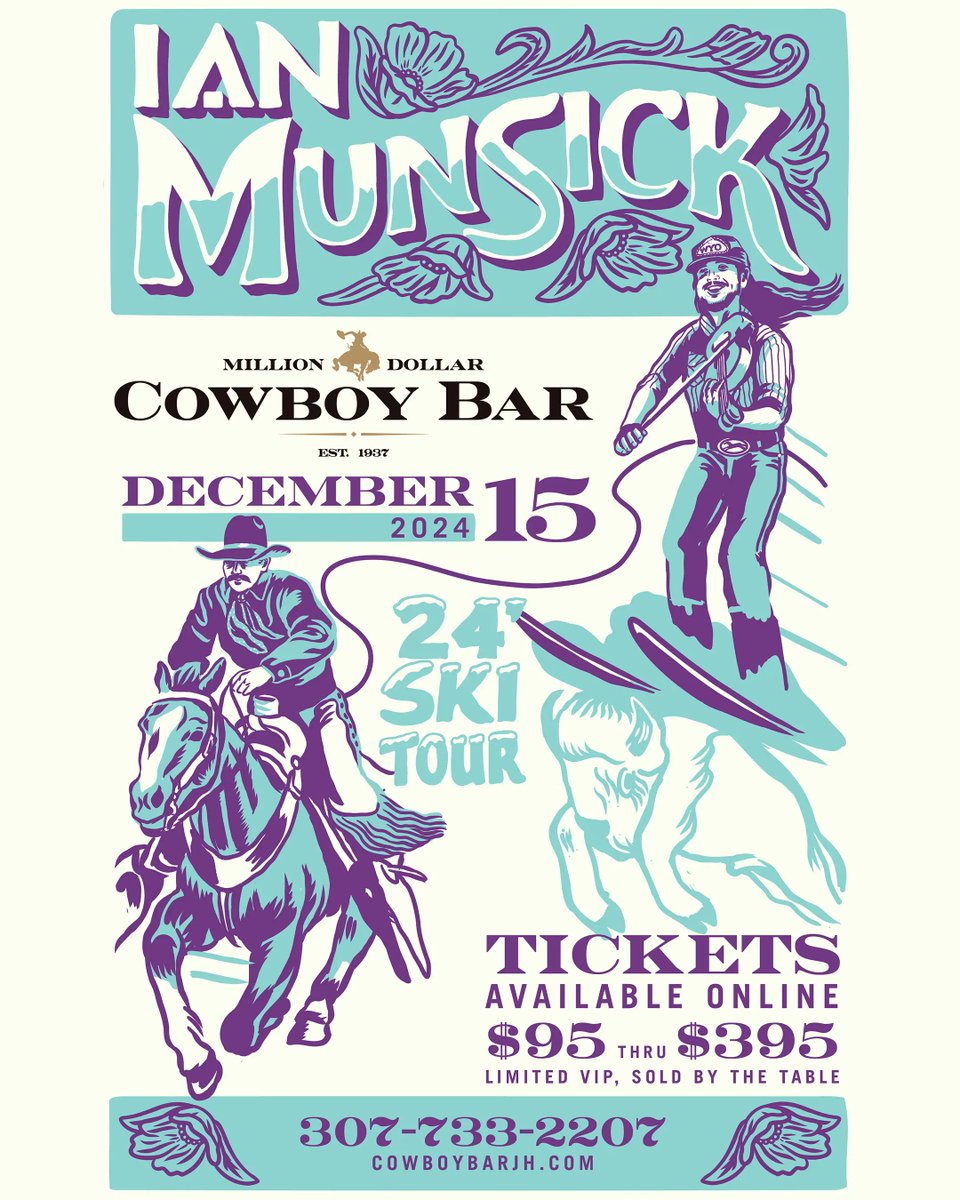 Million Dollar Cowboy Bar (@cowboybarjh) on Twitter photo Did you guess correctly? We can't wait to welcome back <a href="/IanMunsick/">Ian Munsick</a> to #TheCowboyBar stage as a part of his #SkiTour24! Tickets go on sale this Wednesday at 10AM MT. We hope to see you December 15th 🤠
milliondollarcowboybar.com/blog/the-cowbo… Did you guess correctly? We can't wait to welcome back <a href="/IanMunsick/">Ian Munsick</a> to #TheCowboyBar stage as a part of his #SkiTour24! Tickets go on sale this Wednesday at 10AM MT. We hope to see you December 15th 🤠
milliondollarcowboybar.com/blog/the-cowbo…