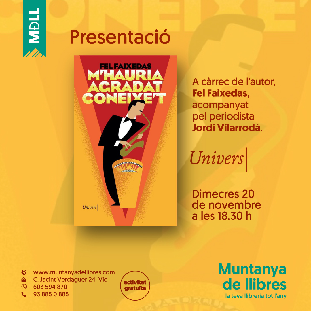 Aquest dimecres l'actor Fel Faixedas ens presentarà el llibre 'M'hauria agradat coneixe't' publicat per <a href="/universllibres/">Univers</a>.