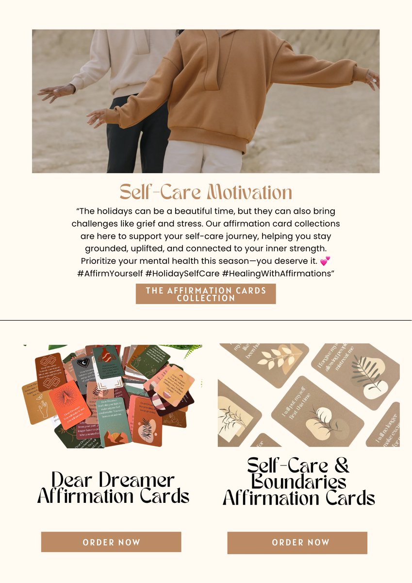 MagMotivates's tweet photo. 🫶🏽✨Hey Dreamers, Stay in the loop! Subscribe to our email list for the latest product launches, exclusive sales, and exciting updates. Don’t miss this year’s Holiday Sale—Buy 2 Affirmation Decks and get the 3rd FREE!

https://t.co/BLXpP0LzKM https://t.co/qQjP9xwZKf