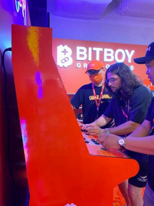 BitboyOne's tweet photo. What’s the first game you’d hit up when you see an arcade? 🚀 Relive those nostalgic vibes whenever you see us at events. 🎮✨ Join us for a blast from the past, epic challenges, and tons of fun! Don’t miss out let’s make some unforgettable memories together! 🎈🕹️
#BitBoyONE #BitcoinGaming