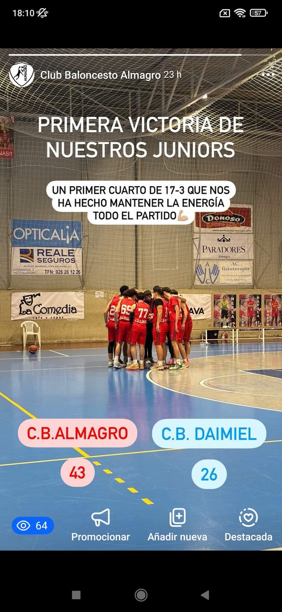 Cara y cruz para nuestros equipos federados este fin de semana:

-Los Seniors perdieron en la pista de <a href="/ADB_Hellin/">ADB Hellín</a> 75-60 tras un mal segundo cuarto.

-Los Juniors conseguían su primera victoria de la temporada ante <a href="/CBDaimiel/">CBDaimiel</a>, enhorabuena y seguro que será la primera de muchas