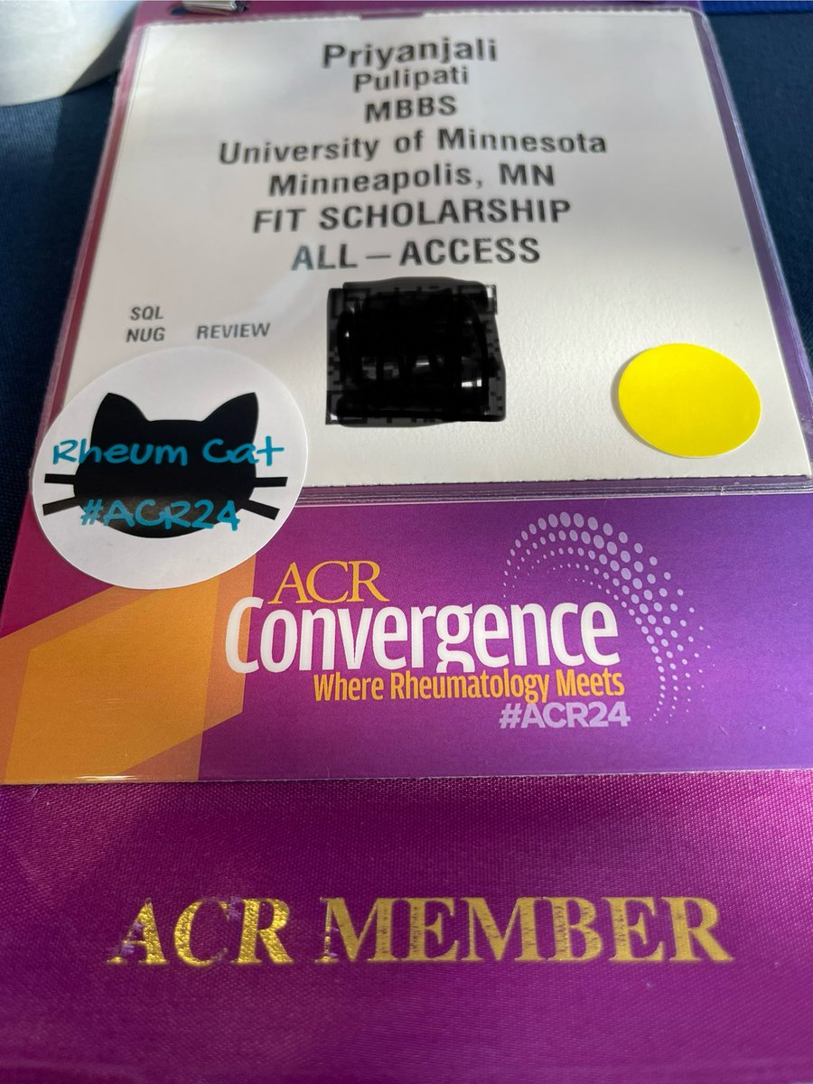 SCORED! 😄 <a href="/rheum_cat/">Rheum Cat</a> #ACR24 #ACRAmbassador