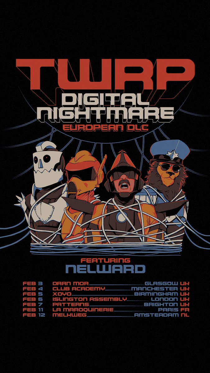 TWRP is ON TOUR with NSP (@twrpband) on Twitter photo ⚡ EUROPE TOUR ⚡
Tickets moving fast!
- Glasgow 50% sold out!
- Manchester 50% sold out!
- Amsterdam 60% sold out!
🎟️ Tix.to/TWRP 🎟️
With <a href="/nelward64/">nelward.bsky.social</a>
<a href="/RealGoodTouring/">Real Good Touring</a> ⚡ EUROPE TOUR ⚡
Tickets moving fast!
- Glasgow 50% sold out!
- Manchester 50% sold out!
- Amsterdam 60% sold out!
🎟️ Tix.to/TWRP 🎟️
With <a href="/nelward64/">nelward.bsky.social</a>
<a href="/RealGoodTouring/">Real Good Touring</a>