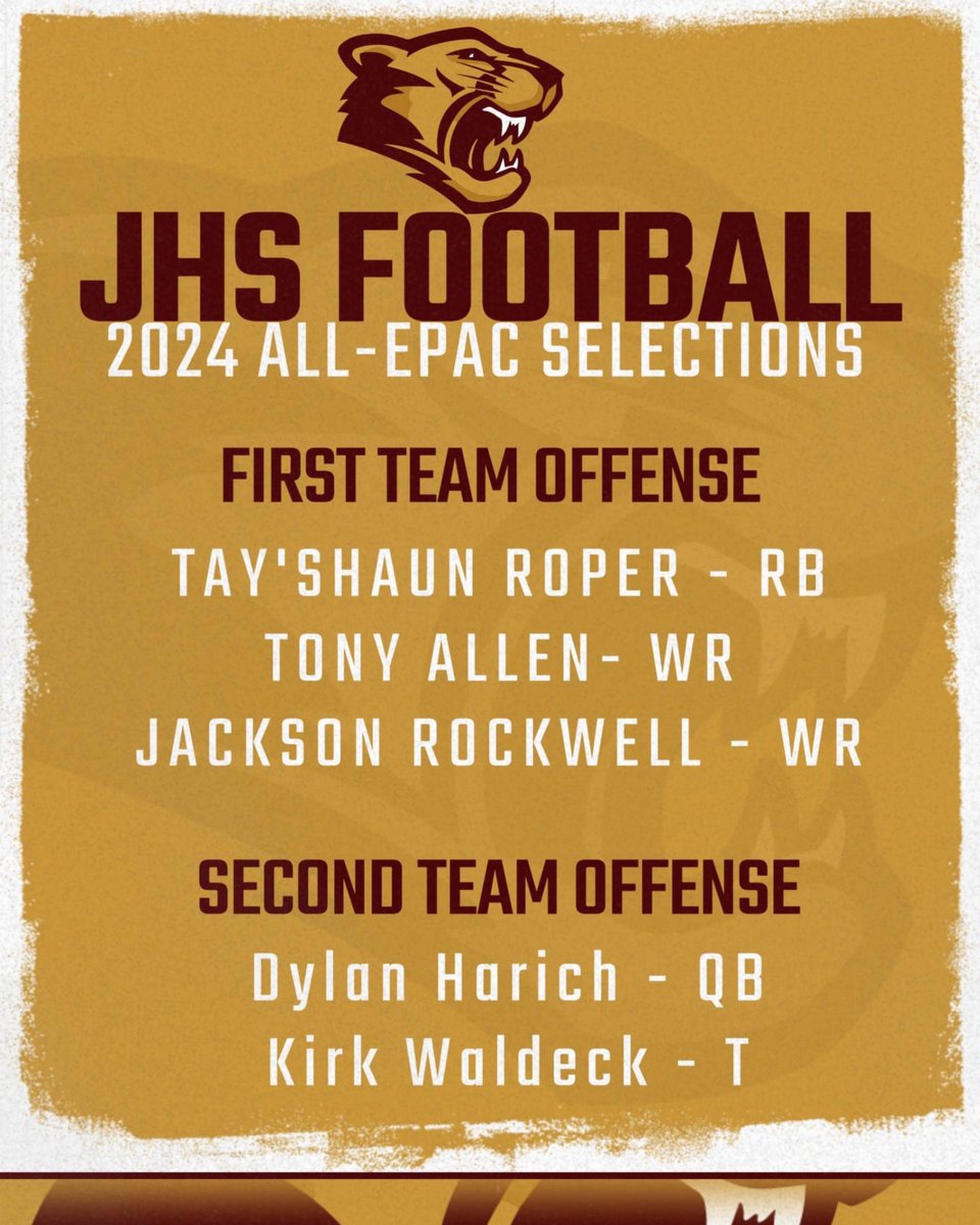 Tay’Shaun Roper (@tayroper) on Twitter photo Blessed to be named First Team All-EPAC Running Back! <a href="/CoachHefNCSA/">CoachHefNCSA</a> <a href="/CoachE_22/">A.J. Ehresman</a> <a href="/CoachChadScott/">Chad Scott</a> <a href="/Coach_TLucas/">Tony Lucas</a> <a href="/CoachJKellar/">Jarrod Kellar</a> <a href="/Coach_Faunteroy/">Ramal Faunteroy</a> <a href="/CoachRamey_/">Gary Ramey Jr.</a> <a href="/CoachGiancola/">Mike Giancola</a> <a href="/CoachCiesielski/">Peter Ciesielski</a> <a href="/CoalfieldsCo/">Coalfields & Co.</a> <a href="/PrepRedzoneWV/">Prep Redzone West Virginia</a> <a href="/football_jhs/">Elon musk</a> @Nate_ProMotion <a href="/Jalepeno_13/">Demetreus Jalepes</a> <a href="/CoachBester/">Jaylon Bester</a> <a href="/Ethen49/">Coach E</a> Blessed to be named First Team All-EPAC Running Back! <a href="/CoachHefNCSA/">CoachHefNCSA</a> <a href="/CoachE_22/">A.J. Ehresman</a> <a href="/CoachChadScott/">Chad Scott</a> <a href="/Coach_TLucas/">Tony Lucas</a> <a href="/CoachJKellar/">Jarrod Kellar</a> <a href="/Coach_Faunteroy/">Ramal Faunteroy</a> <a href="/CoachRamey_/">Gary Ramey Jr.</a> <a href="/CoachGiancola/">Mike Giancola</a> <a href="/CoachCiesielski/">Peter Ciesielski</a> <a href="/CoalfieldsCo/">Coalfields & Co.</a> <a href="/PrepRedzoneWV/">Prep Redzone West Virginia</a> <a href="/football_jhs/">Elon musk</a> @Nate_ProMotion <a href="/Jalepeno_13/">Demetreus Jalepes</a> <a href="/CoachBester/">Jaylon Bester</a> <a href="/Ethen49/">Coach E</a>