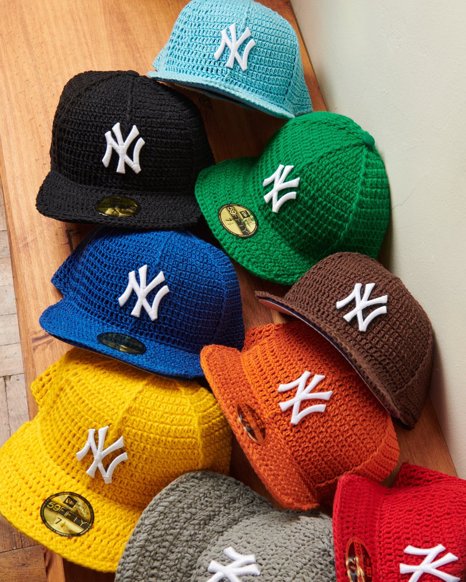 DarkPhilKnight's tweet photo. New York Yankees Crochet Fitteds 🗽🧶🔥 https://t.co/QdujGDvHOh