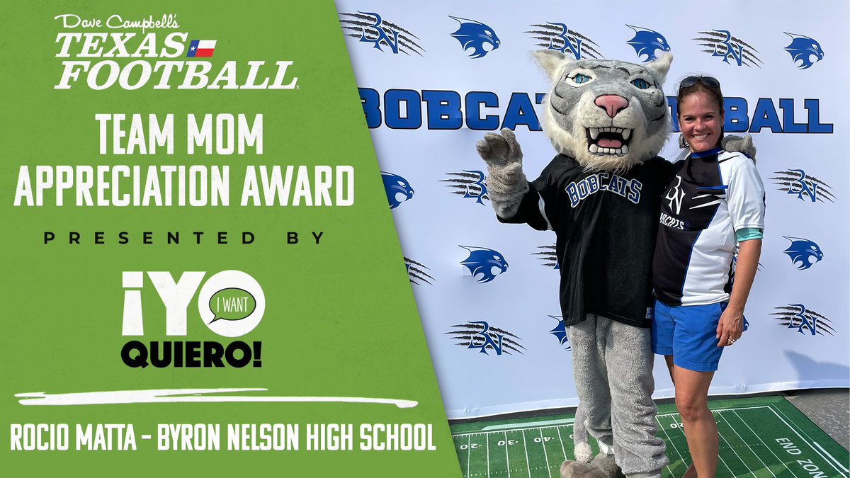 Dave Campbell's Texas Football — TexasFootball.com (@dctf) on Twitter photo Rocio Matta of Byron Nelson is up for the Team Mom of the Year Award presented by <a href="/YoQuieroBrands/">¡Yo Quiero! Brands</a>!
Voting is unlimited and ends Friday, November 29th!
Cast your 🗳️: texasfootball.com/team-mom-appre…
@BNHSFOOTBALL09 <a href="/ByronNelsonHigh/">Byron Nelson HS</a> <a href="/NorthwestISD/">Northwest ISD</a> Rocio Matta of Byron Nelson is up for the Team Mom of the Year Award presented by <a href="/YoQuieroBrands/">¡Yo Quiero! Brands</a>!
Voting is unlimited and ends Friday, November 29th!
Cast your 🗳️: texasfootball.com/team-mom-appre…
@BNHSFOOTBALL09 <a href="/ByronNelsonHigh/">Byron Nelson HS</a> <a href="/NorthwestISD/">Northwest ISD</a>