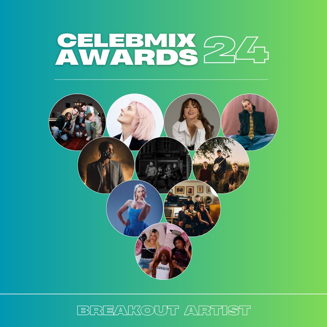 We are super excited to reveal the nominees for Breakout Artist at the CelebMix Awards 2024…

<a href="/AbsntMindMusic/">Absnt Mind</a>
<a href="/BurnsEmily/">Emily Burns</a>
<a href="/SydnieChristmas/">Sydnie Christmas</a>
<a href="/gia__ford/">Gia Ford</a>
<a href="/NATIVEJAMESUK/">Native James</a>
<a href="/TheKsUK/">THE K'S</a>
<a href="/KingfishrBand/">Kingfishr</a>
<a href="/lolaurenmusic/">Lo Lauren</a>
<a href="/Themanateesband/">The Manatees</a>
<a href="/Saynow/">Say Now</a>

#BreakoutArtist
#CelebMixAwards
#CMAWARDS2024