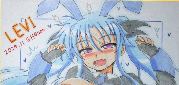 11月の色紙、逆バニーえっちレヴィ、完成しました～😆😊
大変えっちなので全体像はpixivかブルスカで!
https://t.co/tbwqPxwTyx 