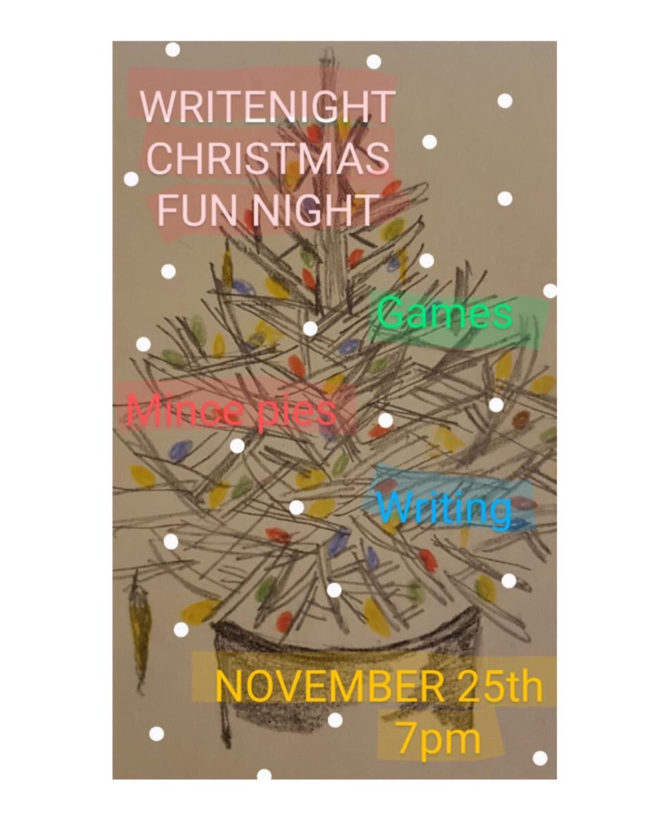 ColchesterWriteNight (@colwritenight) on Twitter photo It’s Christmas! It’s our birthday (we’re 13)! Party night <a href="/ColWriteNight/">ColchesterWriteNight</a> is Mon 25 Nov 7pm. Feel as warm, cosy & fluffy as Wendy James’ advert! Join us for writing games, mince pies, festive cheer. 🙏 RT? <a href="/wivenhoebooks/">Wivenhoe Bookshop</a> <a href="/RedLionBooks/">Red Lion Books</a> <a href="/waterstones_col/">Colchester High St</a> <a href="/colchculture/">Culture+Heritage CCC</a> <a href="/TendringMag/">Tendring Magazine</a> 🤗 It’s Christmas! It’s our birthday (we’re 13)! Party night <a href="/ColWriteNight/">ColchesterWriteNight</a> is Mon 25 Nov 7pm. Feel as warm, cosy & fluffy as Wendy James’ advert! Join us for writing games, mince pies, festive cheer. 🙏 RT? <a href="/wivenhoebooks/">Wivenhoe Bookshop</a> <a href="/RedLionBooks/">Red Lion Books</a> <a href="/waterstones_col/">Colchester High St</a> <a href="/colchculture/">Culture+Heritage CCC</a> <a href="/TendringMag/">Tendring Magazine</a> 🤗